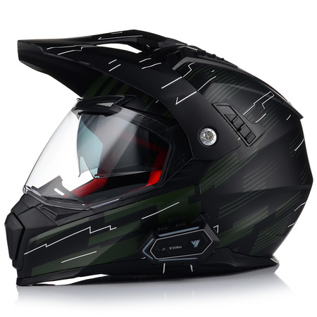 KASK MOTOCYKLOWY VITO MOLINO MAT ENDURO CROSS QUAD ATV + INTERKOM + BLENDA