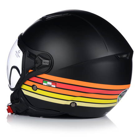 KASK MOTOCYKLOWY OTWARTY | VITO MODA RETRO MAT | SKUTER CHOPPER ECE 22.06