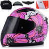 KASK MOTOCYKLOWY LS2 FF353 RAPID II POPPIES DAMSKI RÓŻOWY  + CIEMNA SZYBA