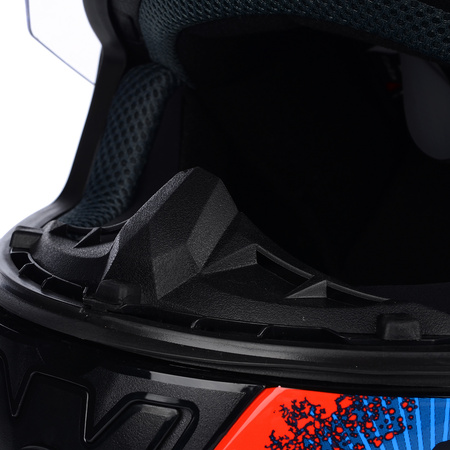 KASK MOTOCYKLOWY LS2 FF353 RAPID II ZOMBIE RED SYSTEM PINLOCK ECER 22.06