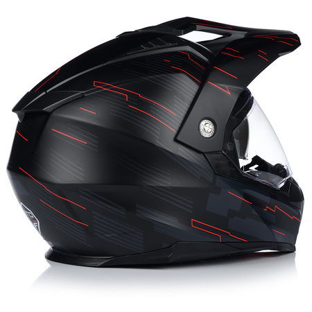 KASK MOTOCYKLOWY | VITO MOLINO RED | ENDURO CROSS QUAD ATV + SZYBA + BLENDA 