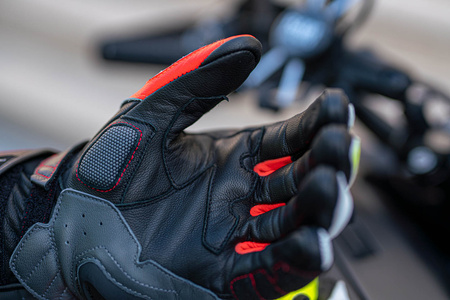 RĘKAWICE MOTOCYKLOWE | SHIMA ST-3 FLUO | DŁUGIE SKÓRZANE SPORTOWE + GRATIS