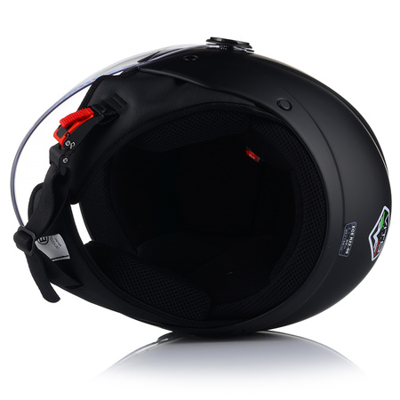 KASK MOTOCYKLOWY OTWARTY VITO UNO CZARNY MATT SKUTER CHOPPER  + 2x SZYBA