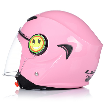 KASK MOTOCYKLOWY OTWARTY DLA DZIECI LS2 OF602 FUNNY NA SKUTER MOTOR ECE22-05