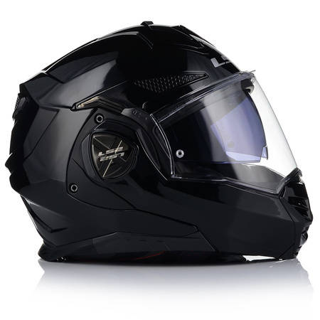 KASK MOTOCYKLOWY LS2 FF901 ADVANT CZARNY POŁYSK + INTERKOM VITO BLUETOOTH