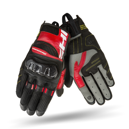 RĘKAWICE MOTOCYKLOWE | SHIMA X-BREEZE 2 RED | KRÓTKIE Z OCHRANIACZAMI CE
