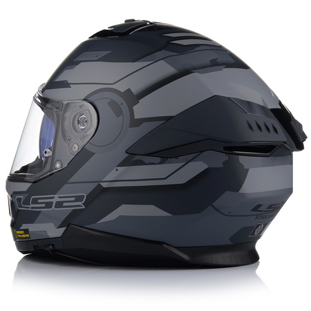 KASK MOTOCYKLOWY LS2 FF808 STREAM II SHADOW MATT SYSTEM PINLOCK + BLENDA