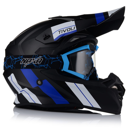 KASK MOTOCYKLOWY | VITO TIVOLI + GOGLE NAXA | OFF-ROAD ENDURO CROSS QUAD