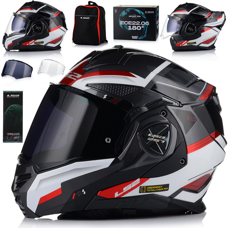 KASK MOTOCYKLOWY | LS2 FF901 ADVANT X 180 | SZCZĘKOWY + PINLOCK + PLECAK