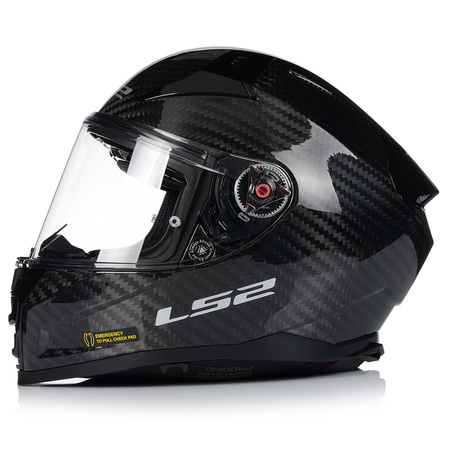 KASK MOTOCYKLOWY LS2 FF811 VECTOR II CARBON + PINLOCK + BLENDA + 2x SZYBA