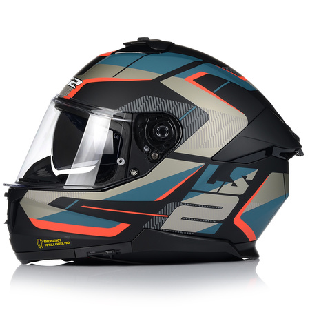 KASK MOTOCYKLOWY LS2 FF808 STREAM II ROAD KEVLAR SYSTEM PINLOCK + BLENDA