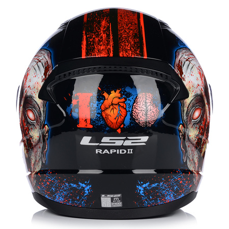 KASK MOTOCYKLOWY LS2 FF353 RAPID II ZOMBIE 06 + ZŁOTA LUSTRZANA SZYBA