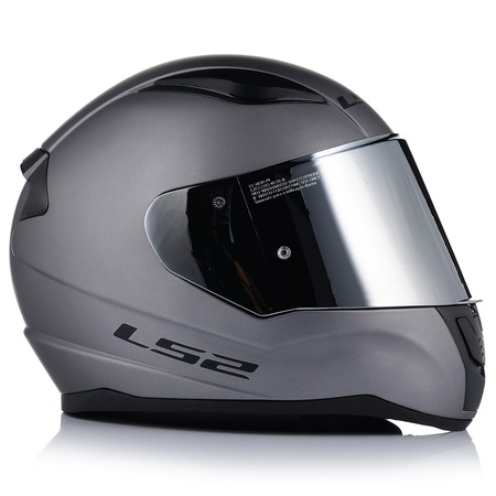 KASK MOTOCYKLOWY LS2 FF353 RAPID II SZARY MAT ECE 22.06 + LUSTRZANA SZYBA