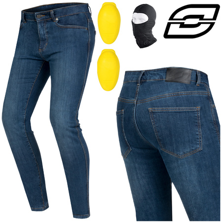 SPODNIE MOTOCYKLOWE | OZONE STRIKER SLIM FIT | MĘSKIE JEANSY BLUE + GRATIS