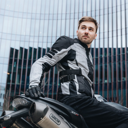 KURTKA MOTOCYKLOWA | REBELHORN SCANDAL II | TEKSTYLNA MĘSKA DŁUGA + GRATISY