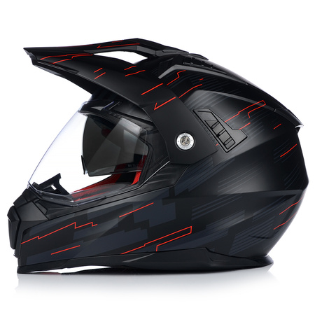 KASK MOTOCYKLOWY | VITO MOLINO RED | ENDURO CROSS QUAD ATV + SZYBA + BLENDA 