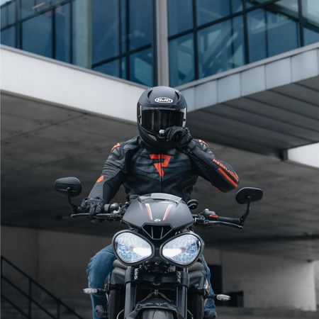 KURTKA MOTOCYKLOWA | REBELHORN VANDAL BLACK/RED | MĘSKA SKÓRZANA + GRATISY