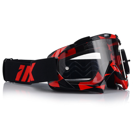 GOGLE MOTOCYKLOWE IMX MUD FLUO CZERWONE ANTYPARA ANTIFOG CROSS QUAD ATV
