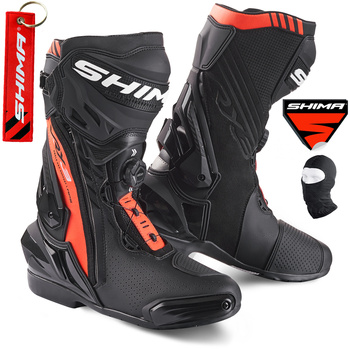 BUTY MOTOCYKLOWE | SHIMA VRX-3 BLACK | MĘSKIE SKÓRZANE SPORTOWE + GRATISY