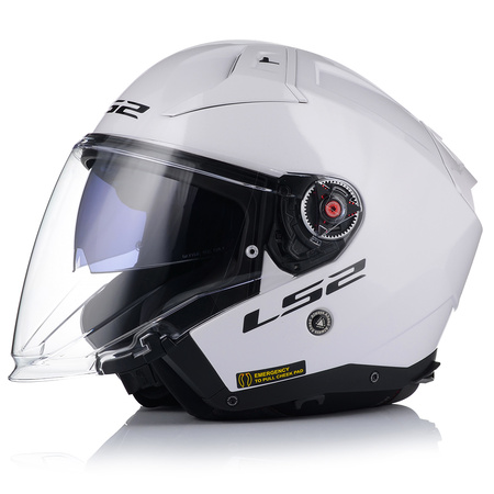 OTWARTY KASK MOTOCYKLOWY LS2 OF603 BIAŁY POŁYSK + PINLOCK ANTYPARA + BLENDA