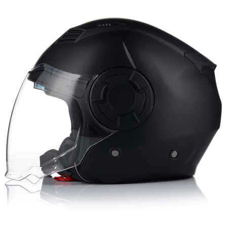 KASK MOTOCYKLOWY | VITO ISOLA | OTWARTY CZARNY MATT SKUTER CHOPPER + BLENDA