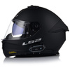 KASK MOTOCYKLOWY LS2 FF808 STREAM II CZARNY MAT BLENDA + INTERKOM BLUETOOTH