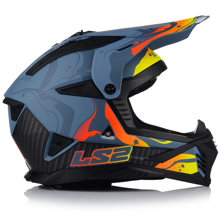 KASK MOTOCYKLOWY LS2 MX708 FAST II WASH DARK LEKKI ENDURO CROSS QUAD ATV