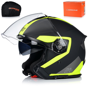 OTWARTY KASK MOTOCYKLOWY ORIGINE PALIO SKUTER CHOPPER + BLENDA