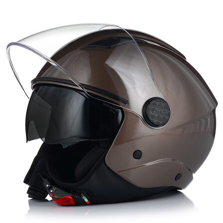 KASK MOTOCYKLOWY OTWARTY | VITO SARENTA | SKUTER CHOPPER ECE 22.06 + BLENDA