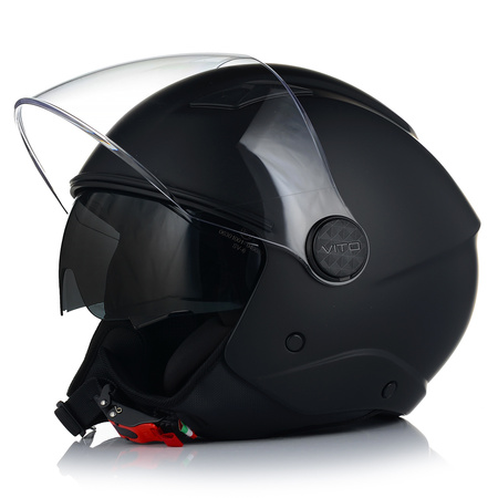 KASK MOTOCYKLOWY OTWARTY VITO SARENTA Z BLENDĄ + INTERKOM VITO BLUETOOTH