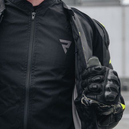 KURTKA MOTOCYKLOWA | REBELHORN FIGHTER FLUO | MĘSKA SKÓRZANA SPORT + GRATIS