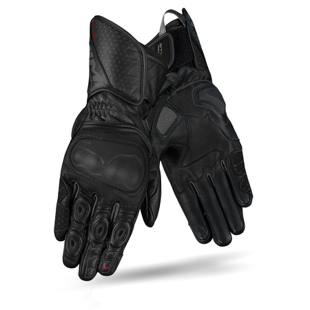 RĘKAWICE MOTOCYKLOWE | SHIMA ST-3 BLACK | DŁUGIE SKÓRZANE SPORTOWE + GRATIS