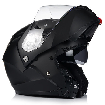 KASK MOTOCYKLOWY | HJC C91 MATT BLACK | SZCZĘKOWY SYSTEM PINLOCK + BLENDA