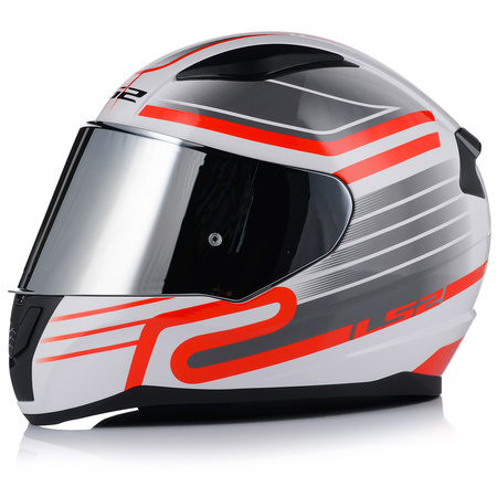 KASK MOTOCYKLOWY LS2 FF353 RAPID II CIRCUIT ECE 22.06 + LUSTRZANA SZYBA