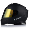 KASK MOTOCYKLOWY LS2 FF800 STORM II CZARNY MATT + ZŁOTA SZYBA LUSTRZANA