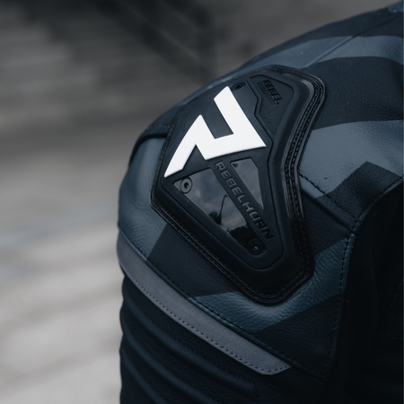 KURTKA MOTOCYKLOWA | REBELHORN VANDAL BLACK/WHT| MĘSKA SKÓRZANA + GRATISY