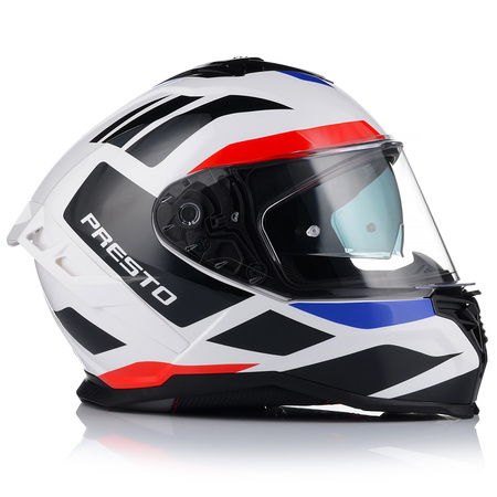 KASK MOTOCYKLOWY | VITO PRESTO | BIAŁY INTEGRALNY SYSTEM PINLOCK + BLENDA