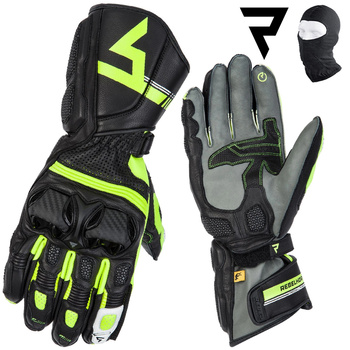 RĘKAWICE MOTOCYKLOWE | REBELHORN ST LONG | MĘSKIE DŁUGIE SKÓRZANE + GRATISY