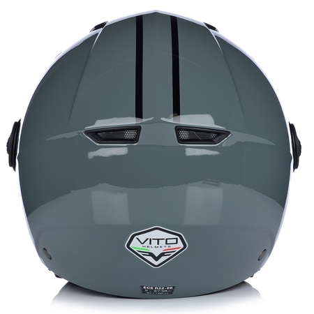 KASK MOTOCYKLOWY OTWARTY | VITO MODA NARDO GREY | SKUTER CHOPPER ECE 22.06