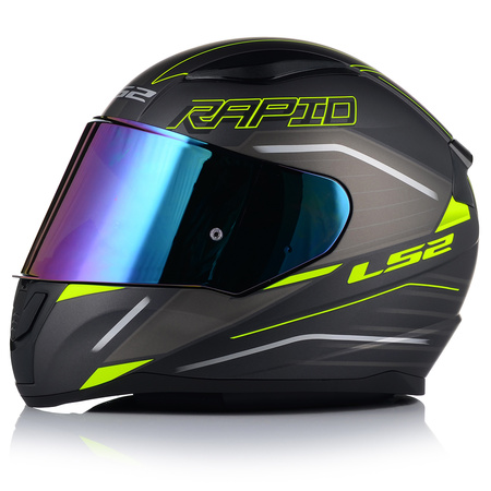 KASK MOTOCYKLOWY LS2 FF353 RAPID II ROKKU ECE 22.06 + TĘCZOWA SZYBA