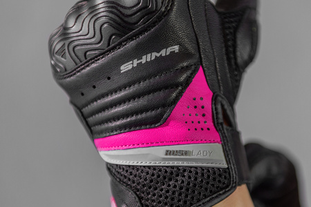 RĘKAWICE MOTOCYKLOWE | SHIMA RUSH LADY | KRÓTKIE DAMSKIE SKÓRA + GRATIS