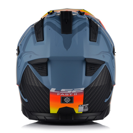 KASK MOTOCYKLOWY LS2 MX708 FAST II WASH DARK LEKKI ENDURO CROSS QUAD ATV