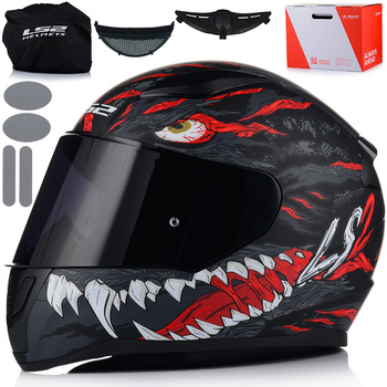 KASK MOTOCYKLOWY LS2 FF353 RAPID II KAIJU ECE 22.06 + CIEMNA SZYBA