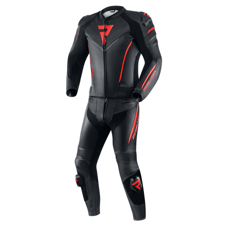 KURTKA MOTOCYKLOWA | REBELHORN FIGHTER BLACK | MĘSKA SKÓRZANA SPORT + GRATIS