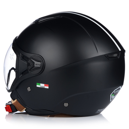 KASK MOTOCYKLOWY OTWARTY | VITO MODA MATT | SKUTER CHOPPER ECE 22.06 LEKKI