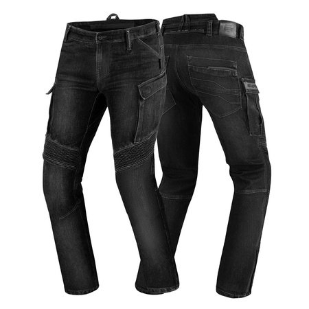 SPODNIE MOTOCYKLOWE | SHIMA GIRO 2.0 URBAN | MĘSKIE JEANSY CZARNE + GRATIS