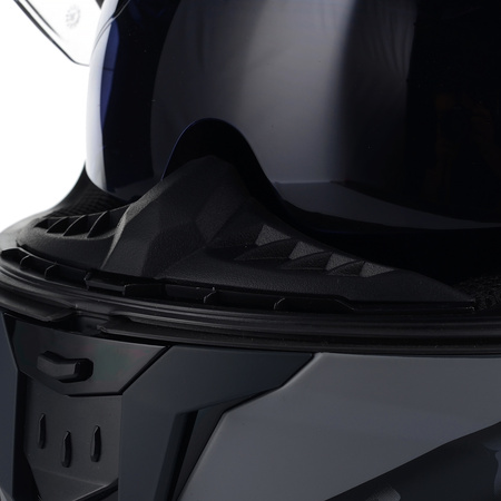 KASK MOTOCYKLOWY LS2 FF808 STREAM II SHADOW MATT SYSTEM PINLOCK + BLENDA