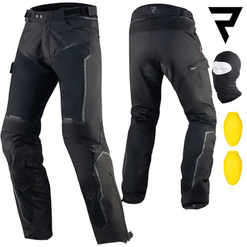 SPODNIE MOTOCYKLOWE | REBELHORN HIFLOW IV SL | TEKSTYLNE WIELOSEZONOWE + GRATISY