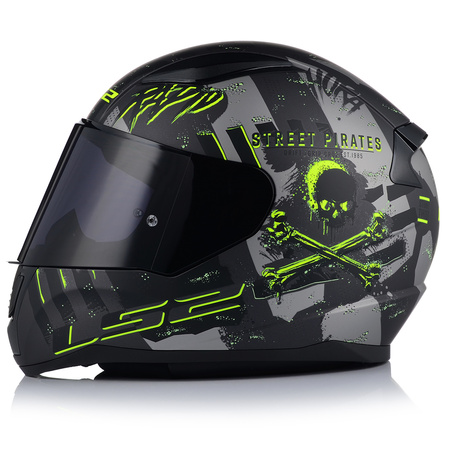 KASK MOTOCYKLOWY LS2 FF353 RAPID II PIRATES ECE 22.06 + CIEMNA SZYBA