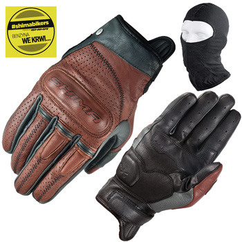 RĘKAWICE MOTOCYKLOWE | SHIMA CALIBER BROWN | MĘSKIE KLASYCZNE + GRATIS